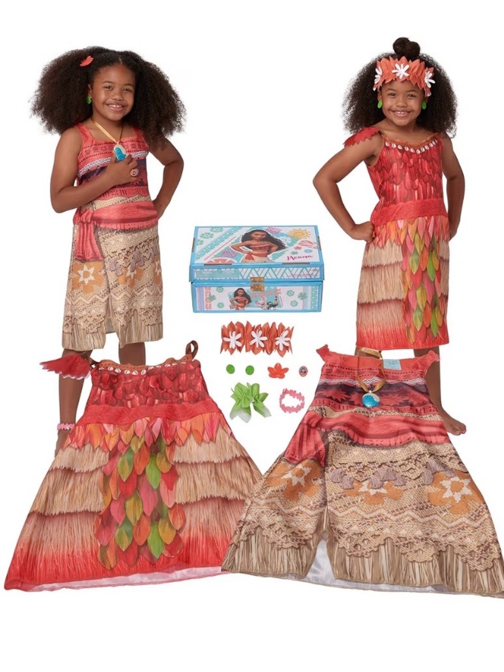 Moana trunk costume - 11 pieces with two full costumes